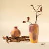 Gradient frosted handcrafted mini small flower vases, dried flower display stands, ceramic decorative items, Jingdezhen street flower vases details Picture